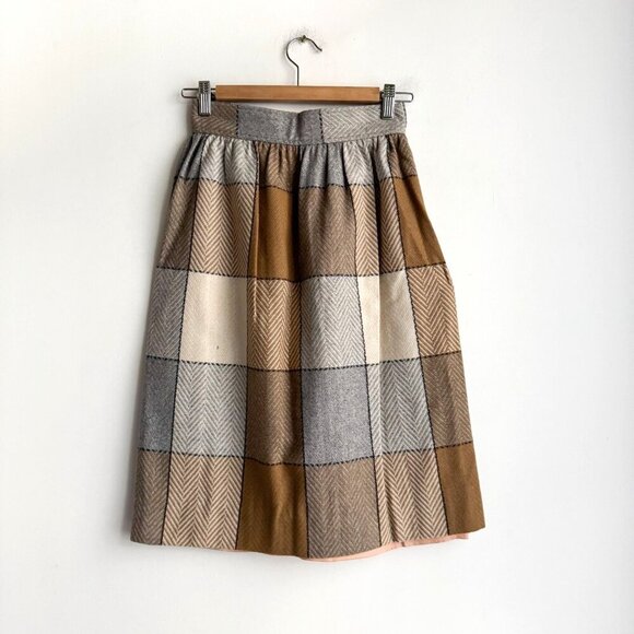Vintage Phil Carry Window Pane plaid Pencil Skirt S - Picture 6 of 8